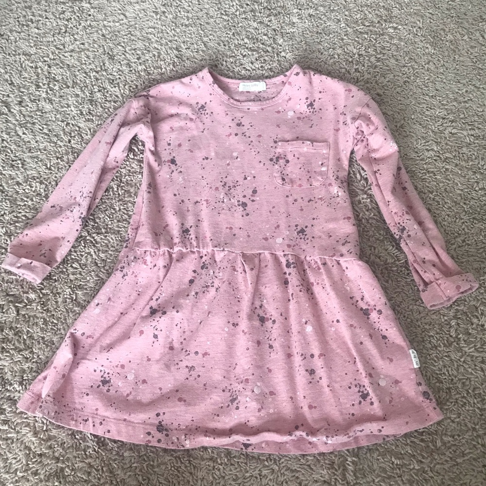 Miles Baby pink knit dress, size 4T